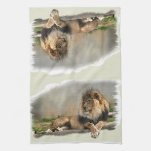 Linge De Cuisine Les amateurs de lions et cadeaux d'art