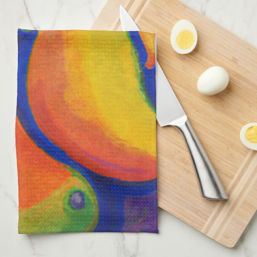 Linge De Cuisine Les amateurs de mangue tropicale (Quart Plié)