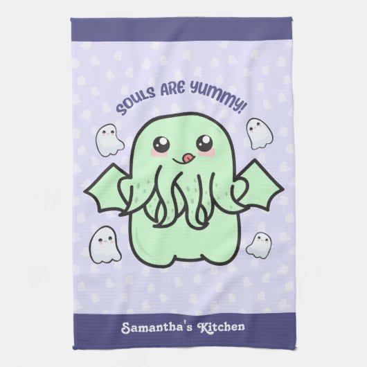 Linge De Cuisine Les âmes sont Yummy Cute Cthulhu (Vertical)