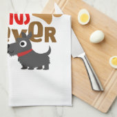 Linge De Cuisine Les amis Furever poursuit des chiots (Quart Plié)