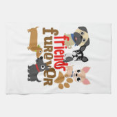 Linge De Cuisine Les amis Furever poursuit des chiots (Horizontal)