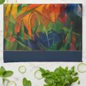 Linge De Cuisine Les animaux dans un paysage par Franz Marc (Plié)