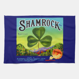 Linge De Cuisine Les années 1930 étiquette Shamrock Navel Oranges
