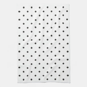 Linge De Cuisine Les années '50 dénomment le point de polka noir