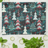 Linge De Cuisine Les arbres de Noël. (Plié)