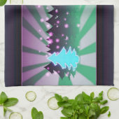 Linge De Cuisine Les arbres de Noël dans les tons verts (Plié)