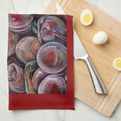Linge De Cuisine Les balles de Noël rouges (Quart Plié)