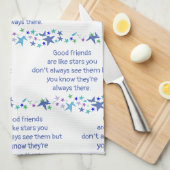 Linge De Cuisine Les bons amis sont comme des étoiles Déco minimali (Quart Plié)
