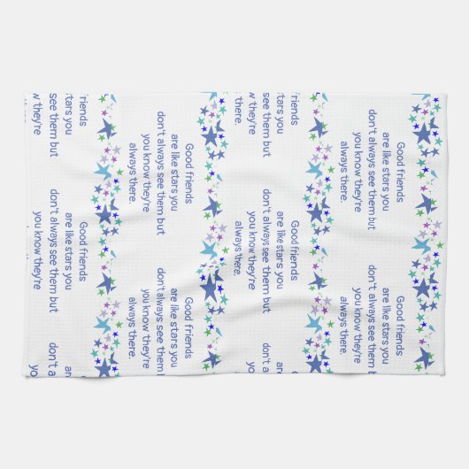 Linge De Cuisine Les bons amis sont comme des étoiles Déco minimali (Horizontal)