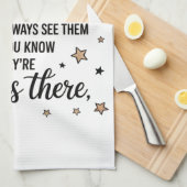 Linge De Cuisine Les Bons Amis Sont Comme Les Étoiles Citation Insp (Quart Plié)