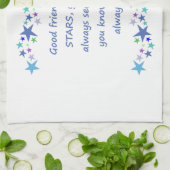 Linge De Cuisine Les bons amis sont comme Stars Inspirational Citat (Plié)