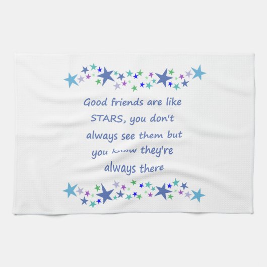 Linge De Cuisine Les bons amis sont comme Stars Inspirational Citat (Horizontal)