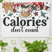 Linge De Cuisine Les calories de Noël ne comptent pas (Plié)