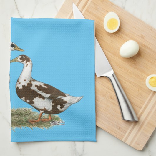 Linge De Cuisine Les canards Ancona appareillent (Quart Plié)