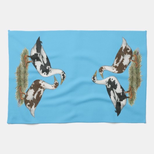 Linge De Cuisine Les canards Ancona appareillent (Horizontal)