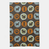 Linge De Cuisine Les caniches modèlent avec des empreintes de (Vertical)