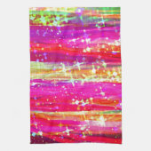 Linge De Cuisine Les CASCADES soustraient la peinture pourpre rose (Vertical)