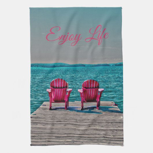 Linge De Cuisine Les Chaises De Plage Adirondack Profitent De La Vi (Vertical)