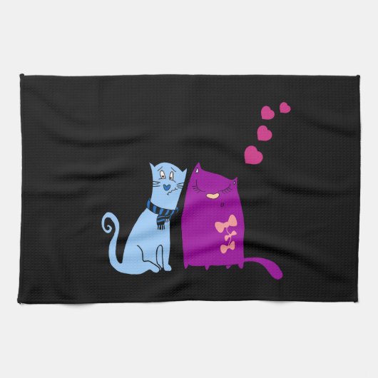 Linge De Cuisine Les chats adorent le design (Horizontal)