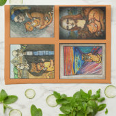 Linge De Cuisine Les chats de gingembre (Plié)