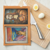 Linge De Cuisine Les chats de gingembre (Quart Plié)