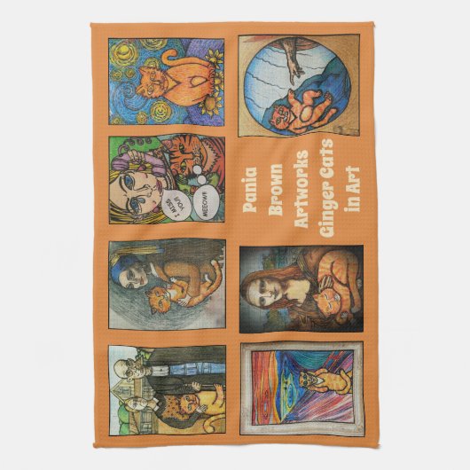 Linge De Cuisine Les chats de gingembre (Vertical)