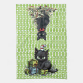 Linge De Cuisine Les Chats Noirs Font Un Mauvais Noël (Vertical)