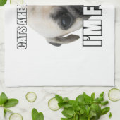 LINGE DE CUISINE LES CHATS SONT MALHEUREUX JE SUIS AMUSANT : -) MEM (Plié)