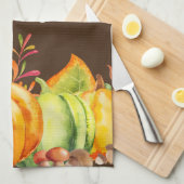 Linge De Cuisine Les Citrouilles de récolte et les feuilles d'autom (Quart Plié)