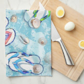 Linge De Cuisine Les coquillages d'été de Beachcomber (Quart Plié)