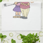 Linge De Cuisine Les couples qui jouent au golf ensemble restent (Plié)