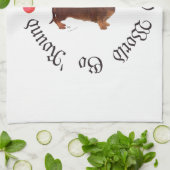 Linge De Cuisine Les Dachshunds Font Mon Monde (Plié)