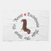 Linge De Cuisine Les Dachshunds Font Mon Monde (Horizontal)