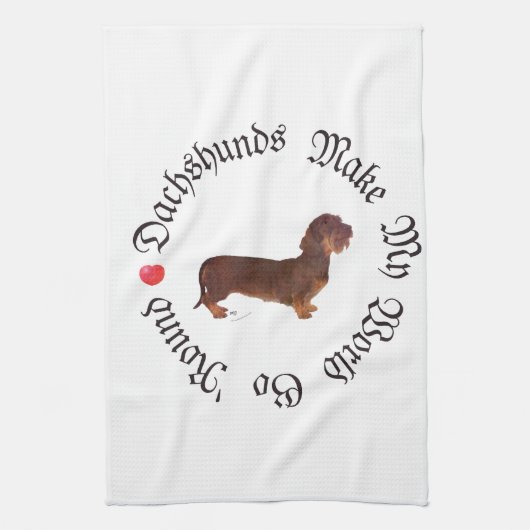 Linge De Cuisine Les Dachshunds Font Mon Monde (Vertical)