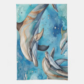 Linge De Cuisine Les dauphins nageant dans la mer (Vertical)