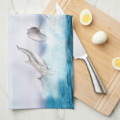 Linge De Cuisine Les dauphins qui sautent (Quart Plié)