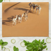 Linge De Cuisine Les déserts | Marche touareg avec chameaux (Plié)