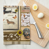 Linge De Cuisine Les Dons Aux Amoureux de les chiens Dachshund (Quart Plié)