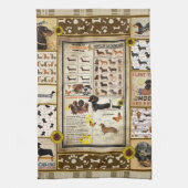 Linge De Cuisine Les Dons Aux Amoureux de les chiens Dachshund (Vertical)