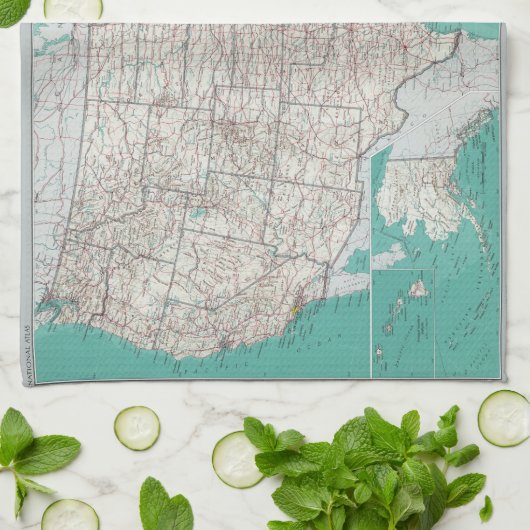 Linge De Cuisine Les Etats-Unis tracent (Plié)