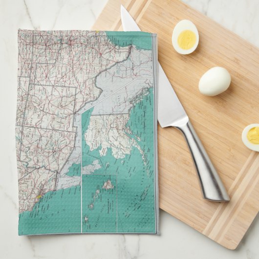 Linge De Cuisine Les Etats-Unis tracent (Quart Plié)