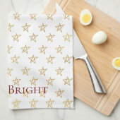 Linge De Cuisine Les étoiles d'or brillent (Quart Plié)