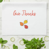 Linge De Cuisine Les Feuilles modernes d'Orange et d'Or remercient (Plié)