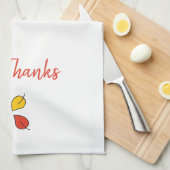 Linge De Cuisine Les Feuilles modernes d'Orange et d'Or remercient (Quart Plié)