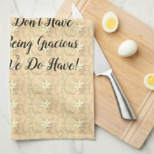 Linge De Cuisine Les fleurs blanches Abstraite gratitude (Quart Plié)