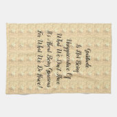 Linge De Cuisine Les fleurs blanches Abstraite gratitude (Horizontal)