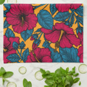 Linge De Cuisine Les fleurs d'Hibiscus (Plié)