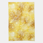 Linge De Cuisine Les flocons de neige en or (Vertical)