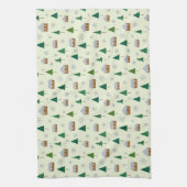 Linge De Cuisine Les flocons de neige et les sapins (Vertical)