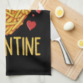 Linge De Cuisine Les Fries françaises sont ma Saint Valentin (Quart Plié)